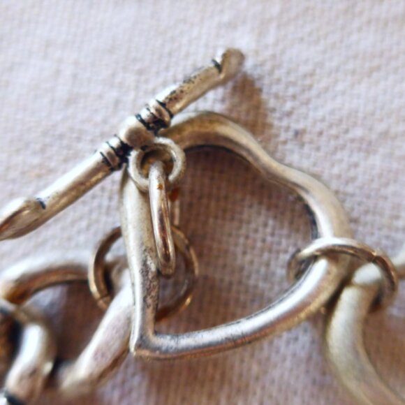 Puffy Heart Charms Silver Tone Necklace - Picture 9 of 11